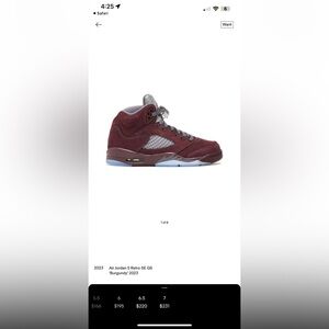 Jordan 5 Retro ‘Burgundy’